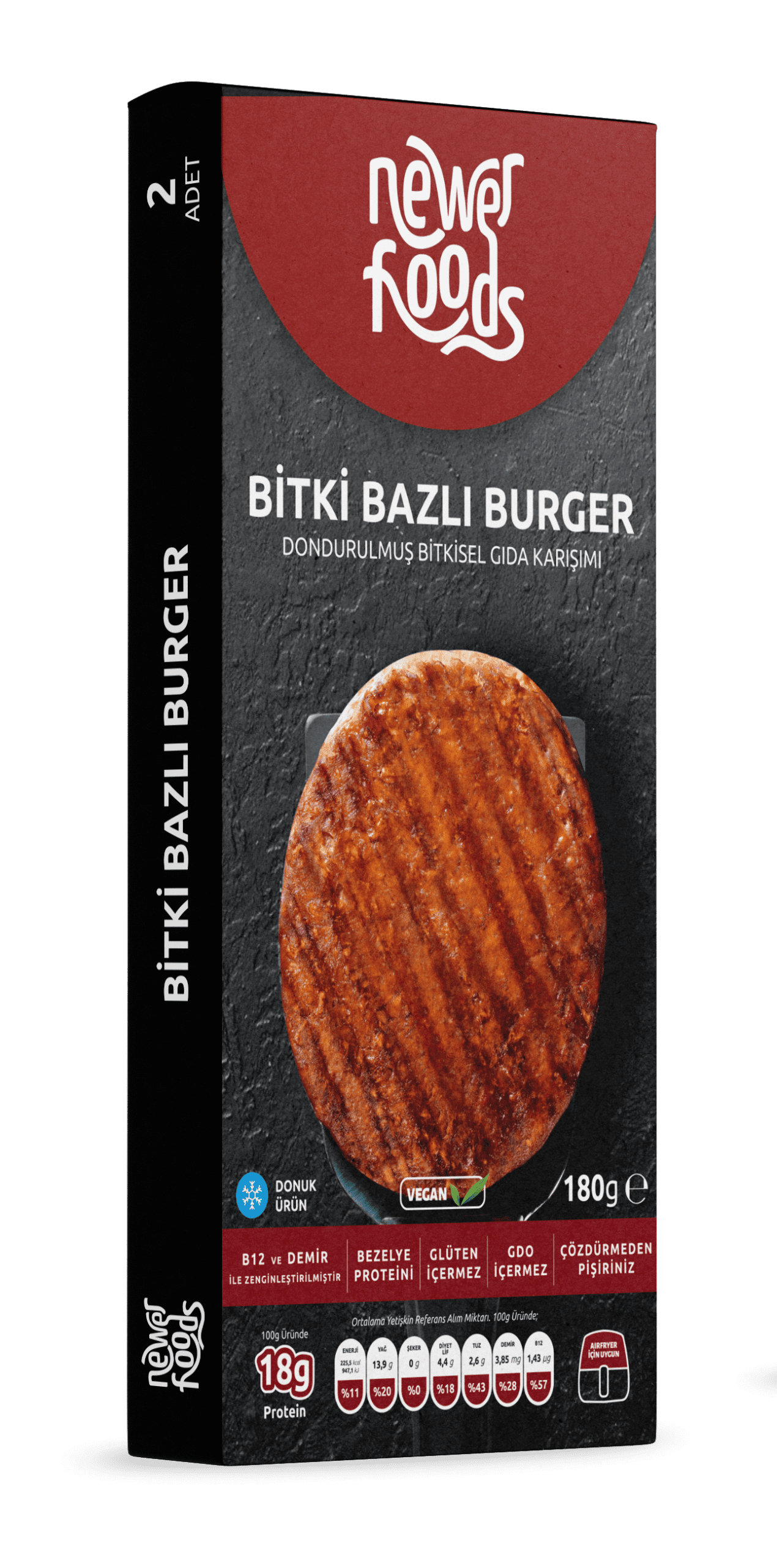 Newer Foods Bitki Bazlı Burger Mockup
