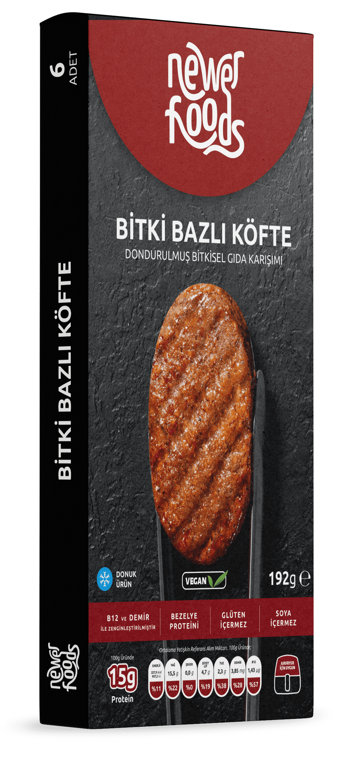 Newer Foods Bitki Bazlı Köfte Mockup