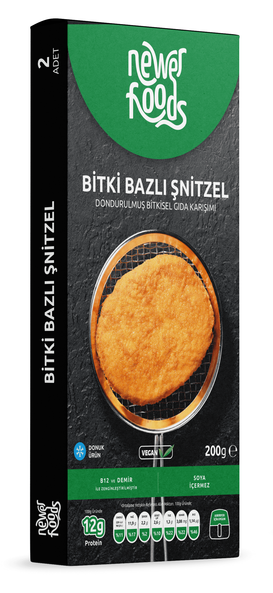 Newer Foods Bitki Bazlı Şnitzel Mockup